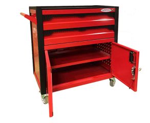 Tủ dụng cụ 2 ngăn kèm hộc đôi bên dưới có khóa Y02HR - Màu đỏ Tủ dụng cụ 2 ngăn kèm hộc đôi bên dưới có khóa Y02HR - Màu đỏ