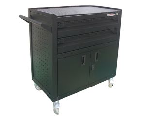 Tủ dụng cụ 2 ngăn kèm hộc đôi bên dưới có khóa Y02HR - Màu đen