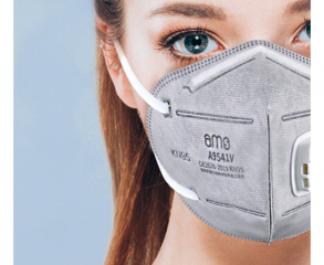 Khẩu trang Ams KN95 than hoạt tính có van - A9541V