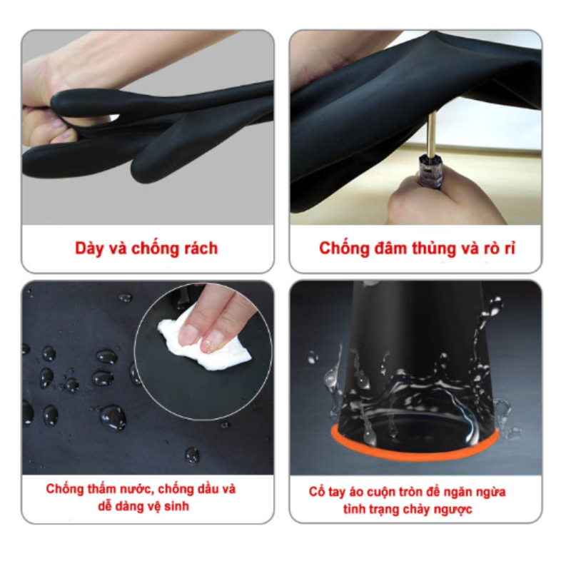 Găng tay cao su chống axit kiềm - A5392