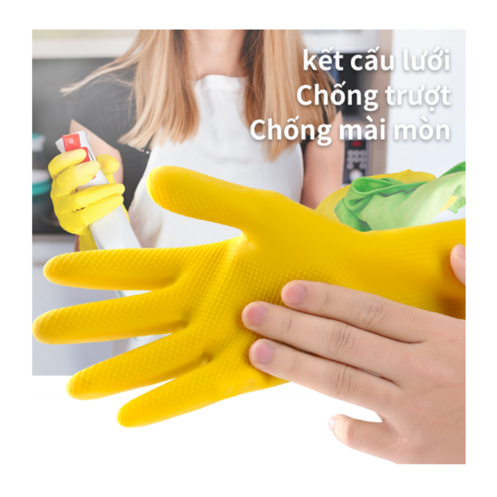 Găng tay Ams cao su đa năng chống axit & kiềm - A538