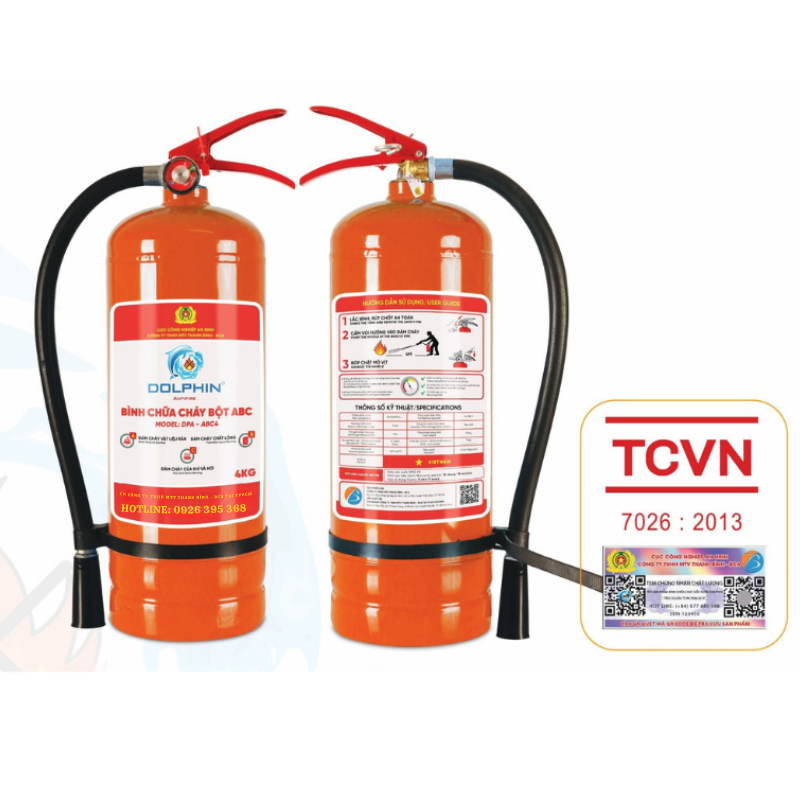 Bình chữa cháy Bột ABC Dolphin - DPA- ABC4