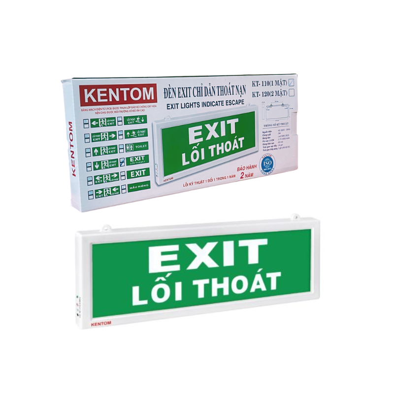 Đèn Exit chỉ dẫn lối thoát KT-120 ( 2 mặt )